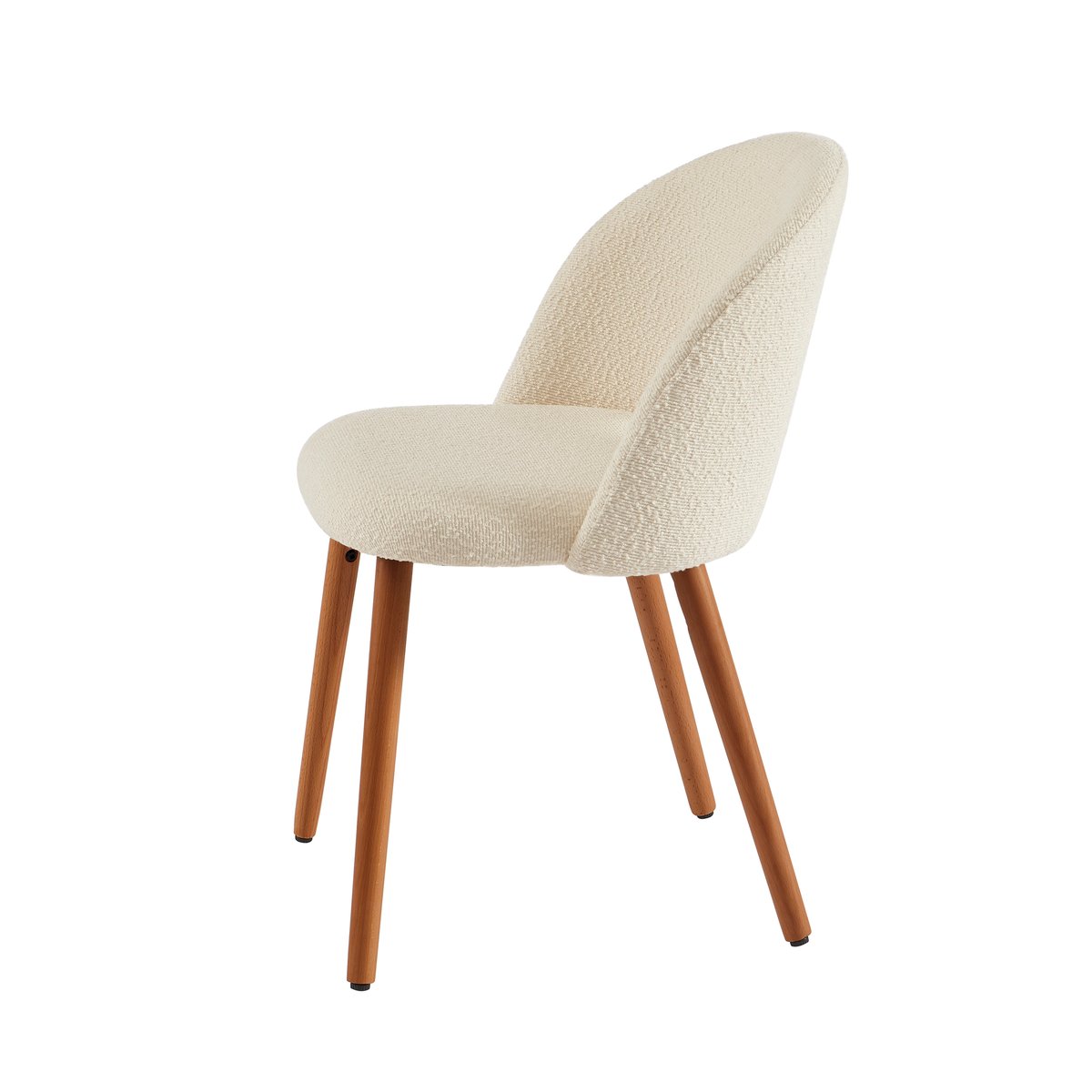 Lot de 2 chaises en tissu et bois SIMONE blanc cassé, SORELH