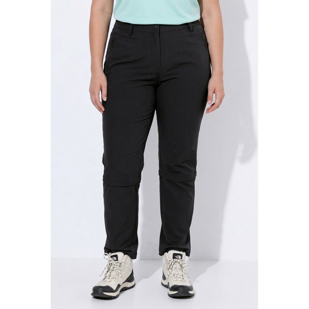 Pantalon technique, bas de jambe amovible noir, ULLA POPKEN