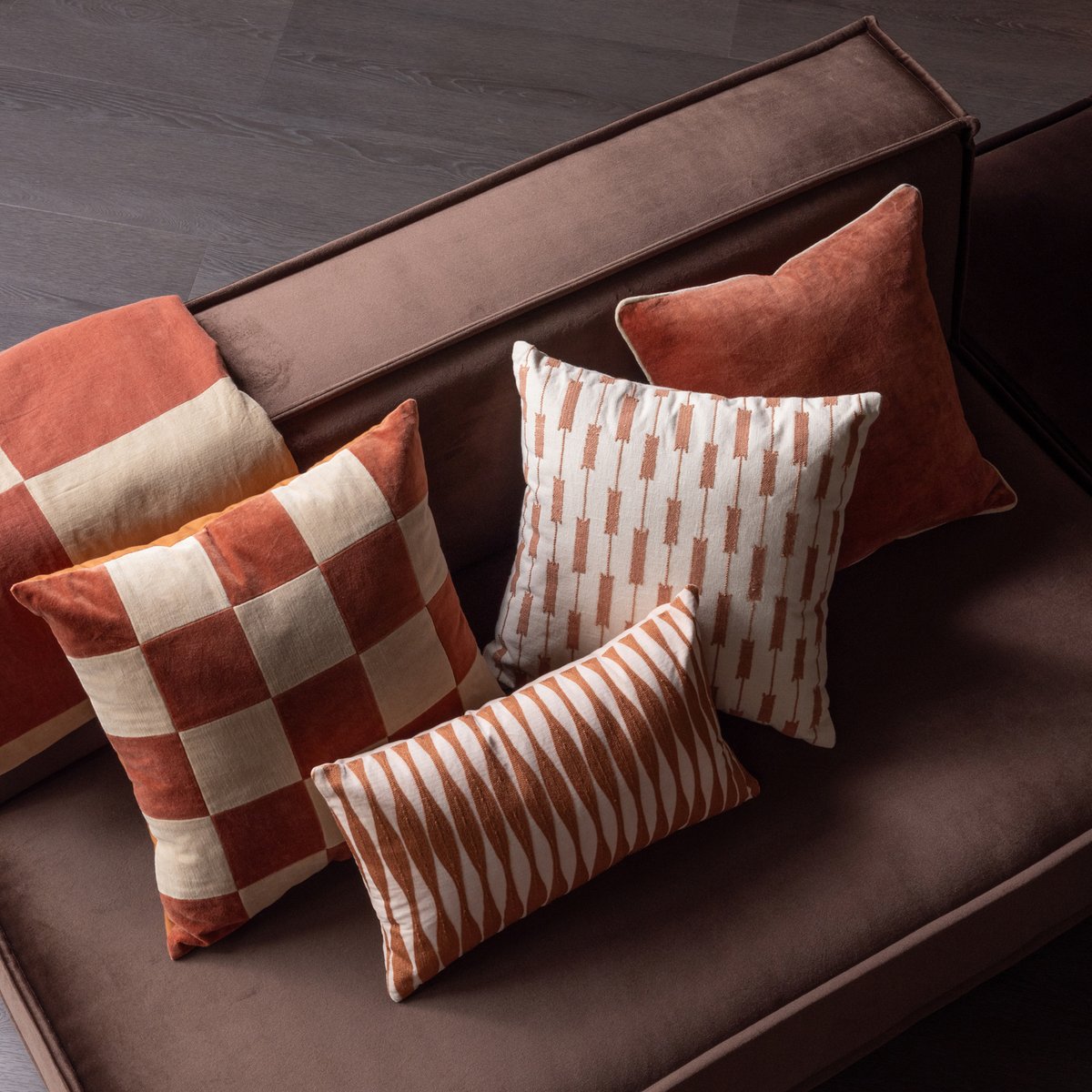 Coussins décoratifs en coton ZENA multicolore, WOOOD