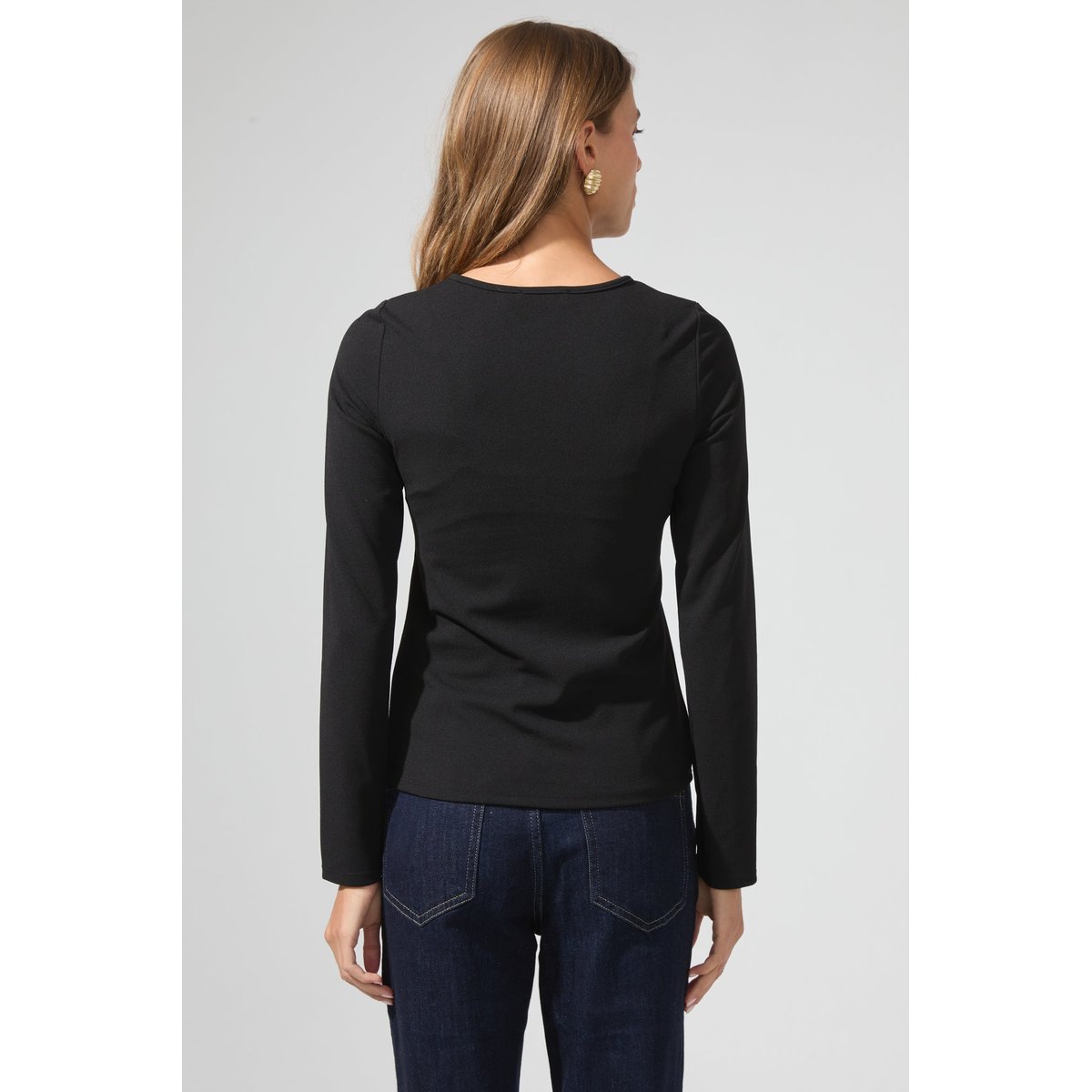 Top ouverture goutte YVES noir, BENOA
