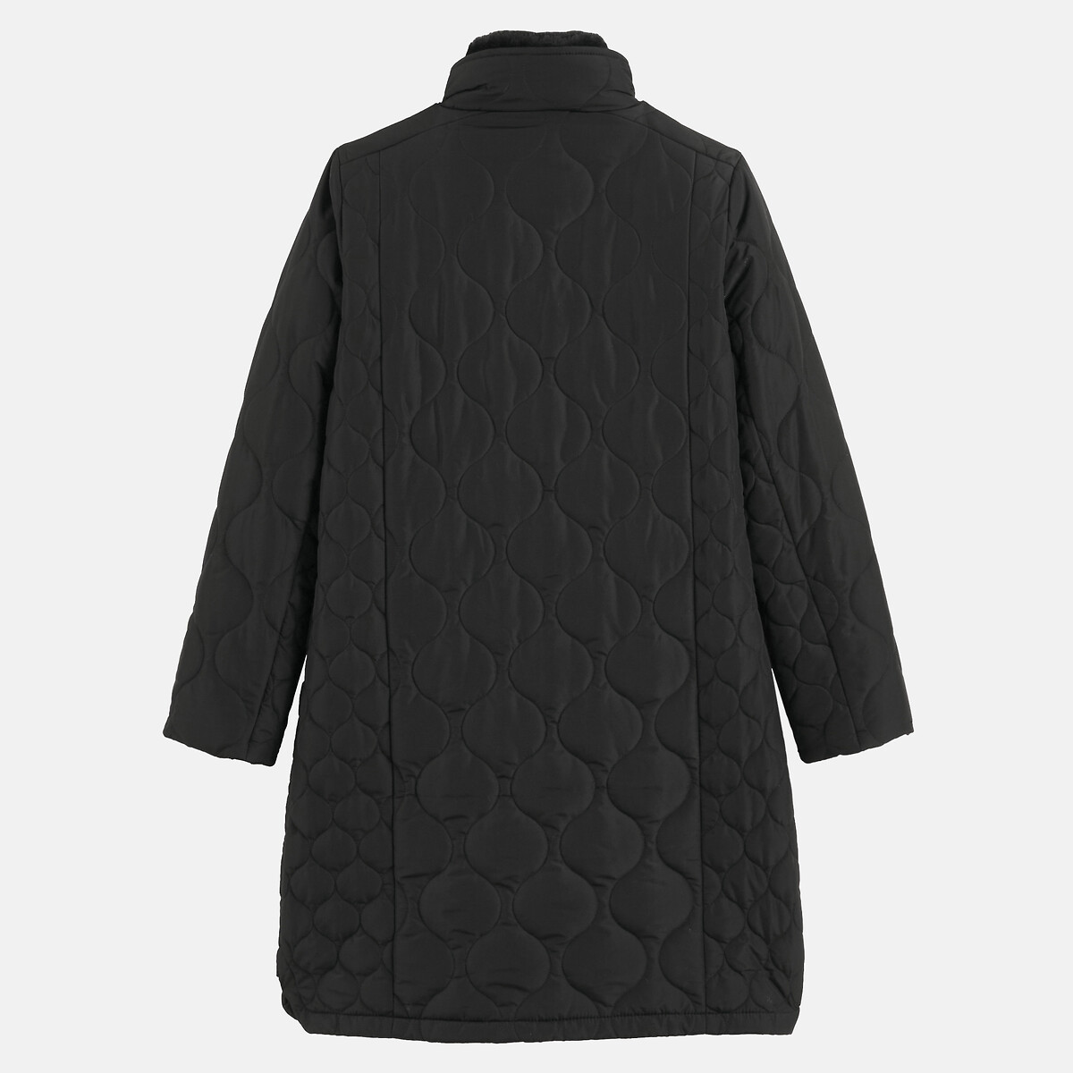Mid-Length Padded Jacket with Zip Fastening black, ANNE WEYBURN