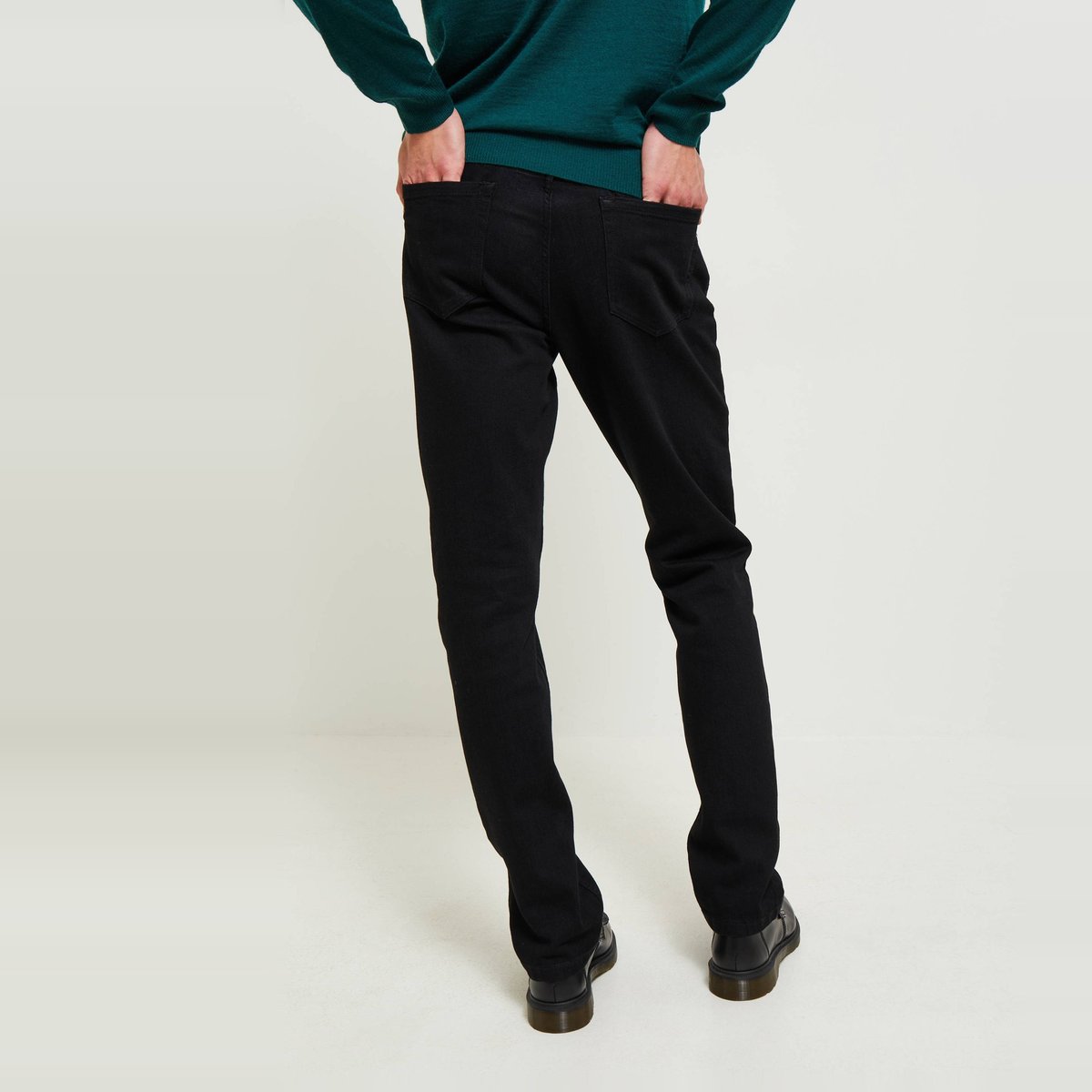 Jean slim contenant du coton noir, MONOPRIX