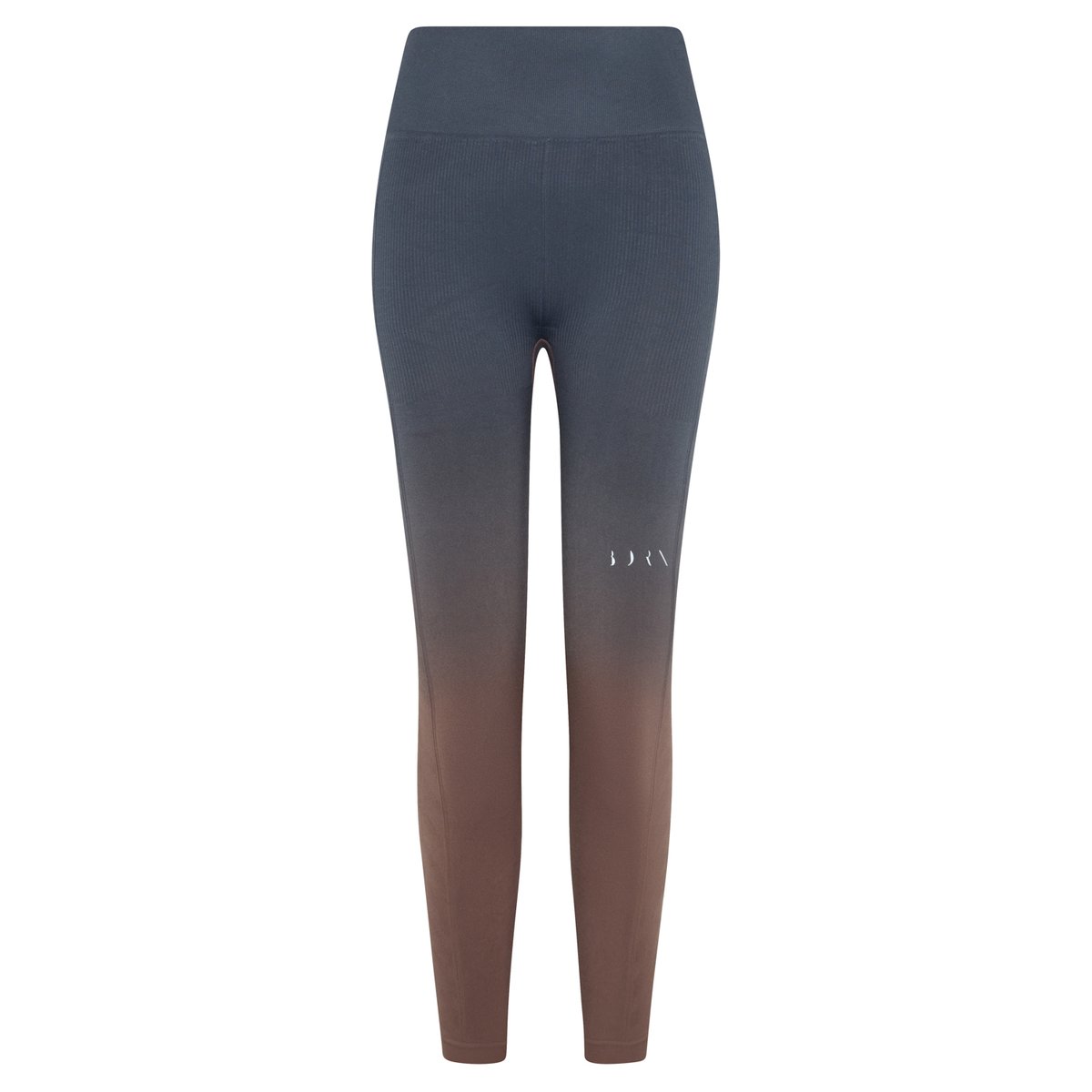 Legging de sport femme Dione longueur 7/8 taille haute gris bleuâtre/bronze, BORN