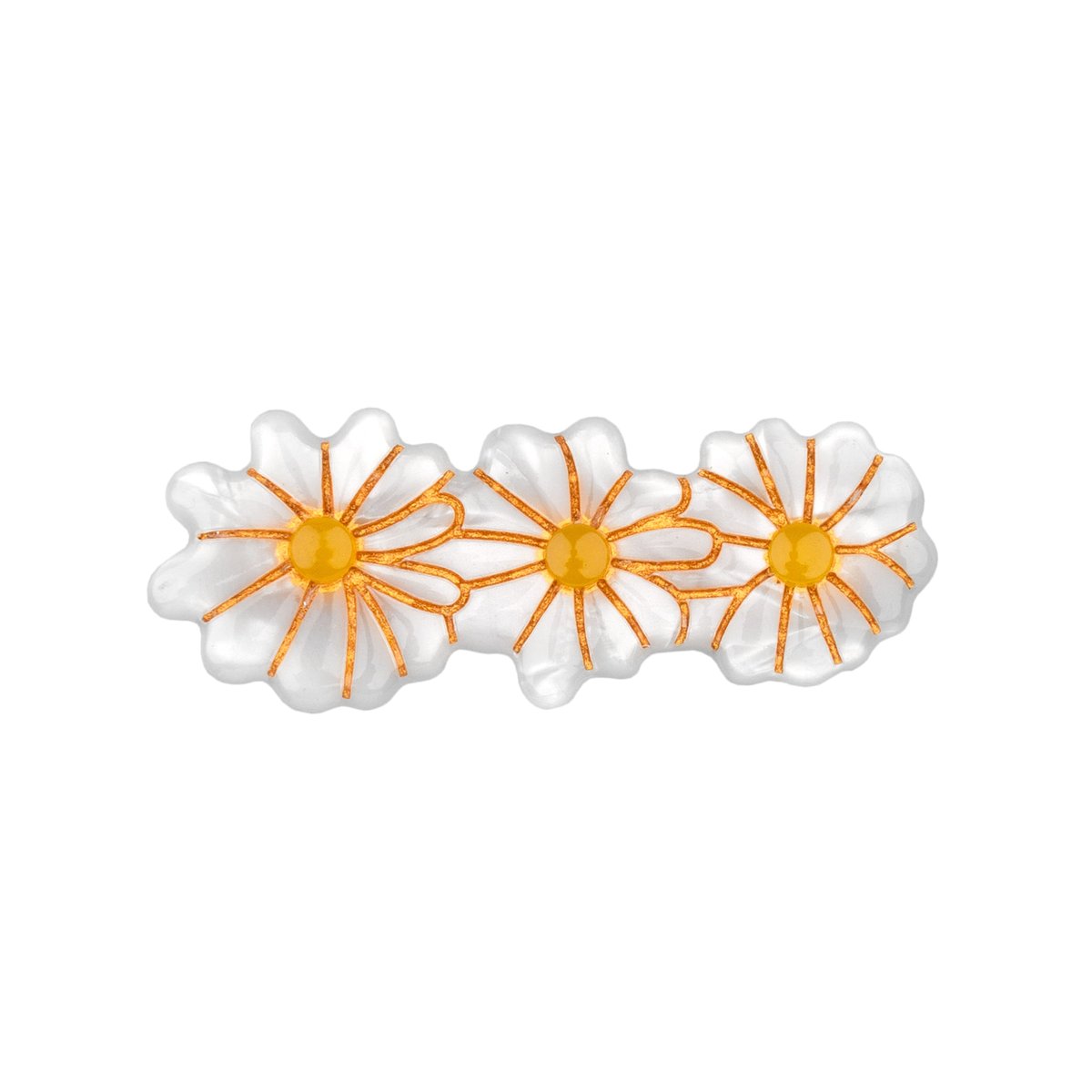 Barrette PÂQUERETTE blanc nacré, COUCOU SUZETTE