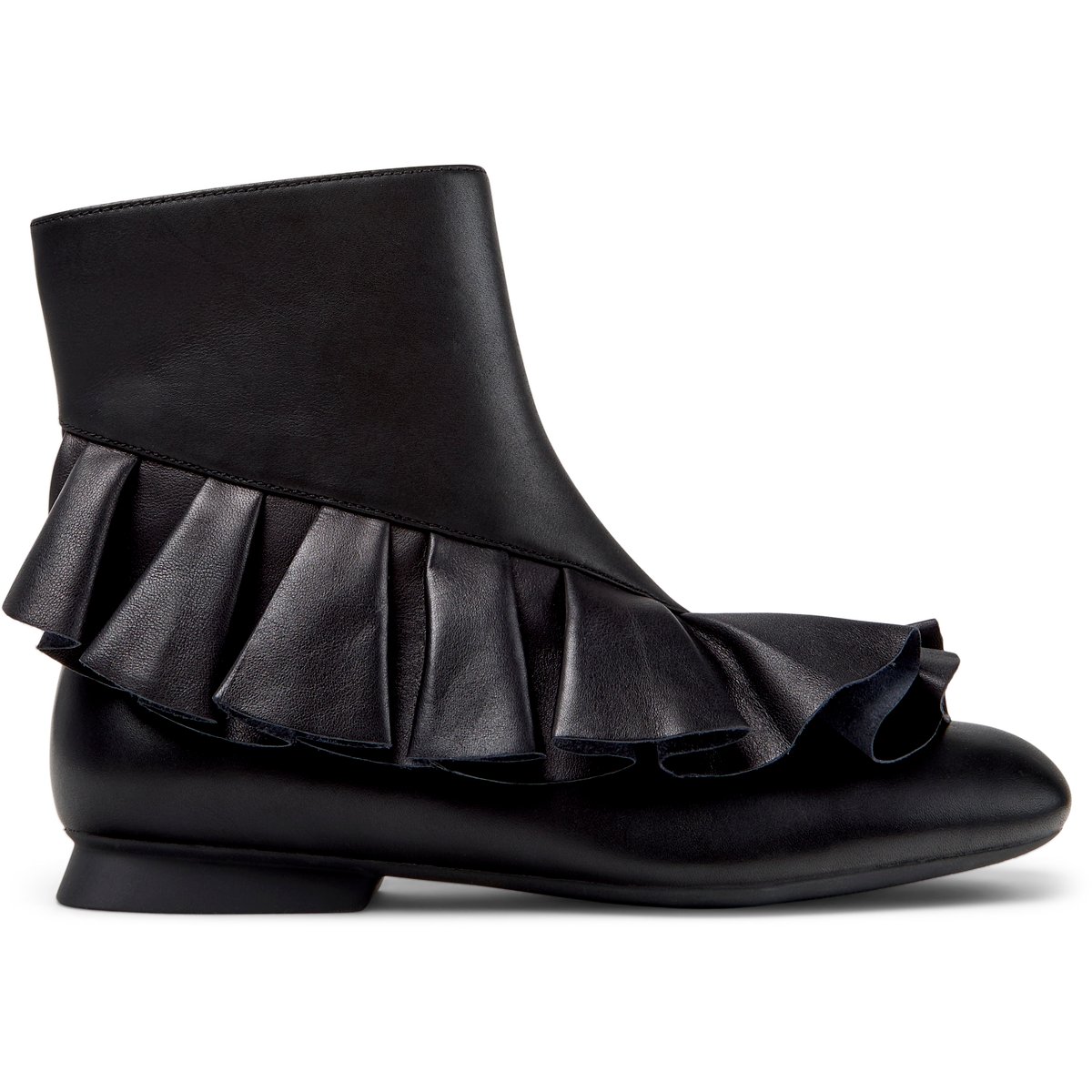 Bottines Cuir daim CASI MYRA noir, CAMPER