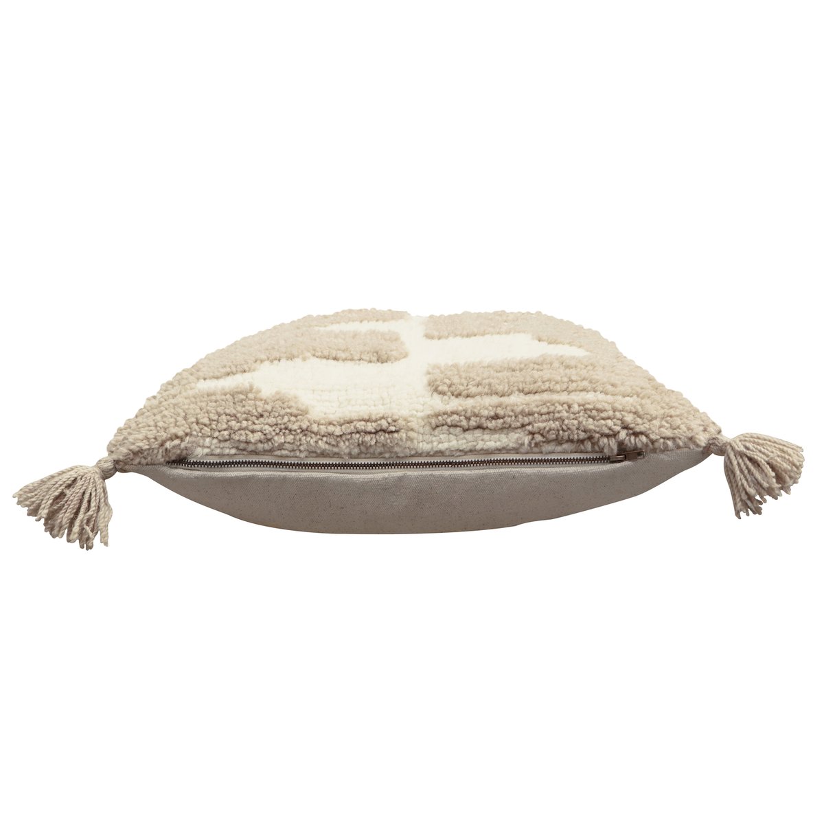 Coussin avec housse en laine Zagros NOMAD sable, naturel, LORENA CANALS