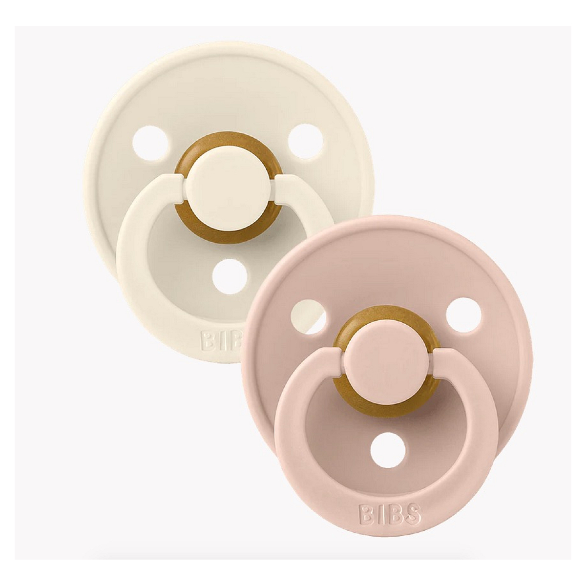 Lot de 2 sucettes - Latex de caoutchouc naturel - Taille 1 0-6 mois Ivory/Blush couleur unique, Bibs