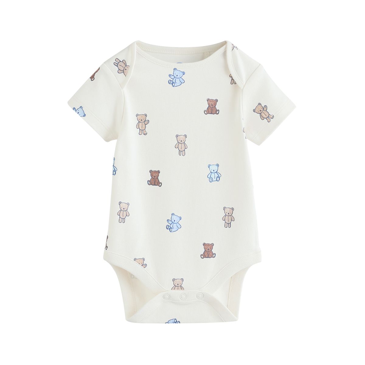 Body bébé à manches courtes, lot de 5 ours bleu/écru, NEXT