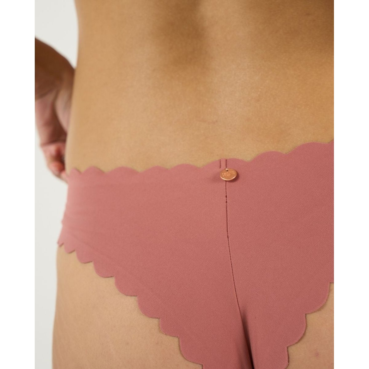 Tanga taille basse de maternité Skin rose, CACHE COEUR