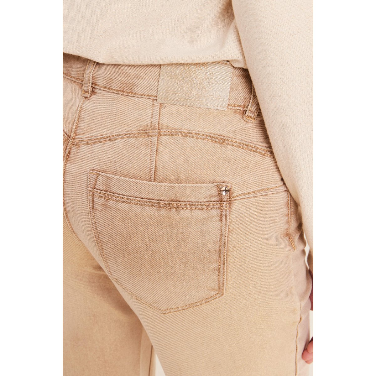 Jean taille basculée denim beige, BREAL
