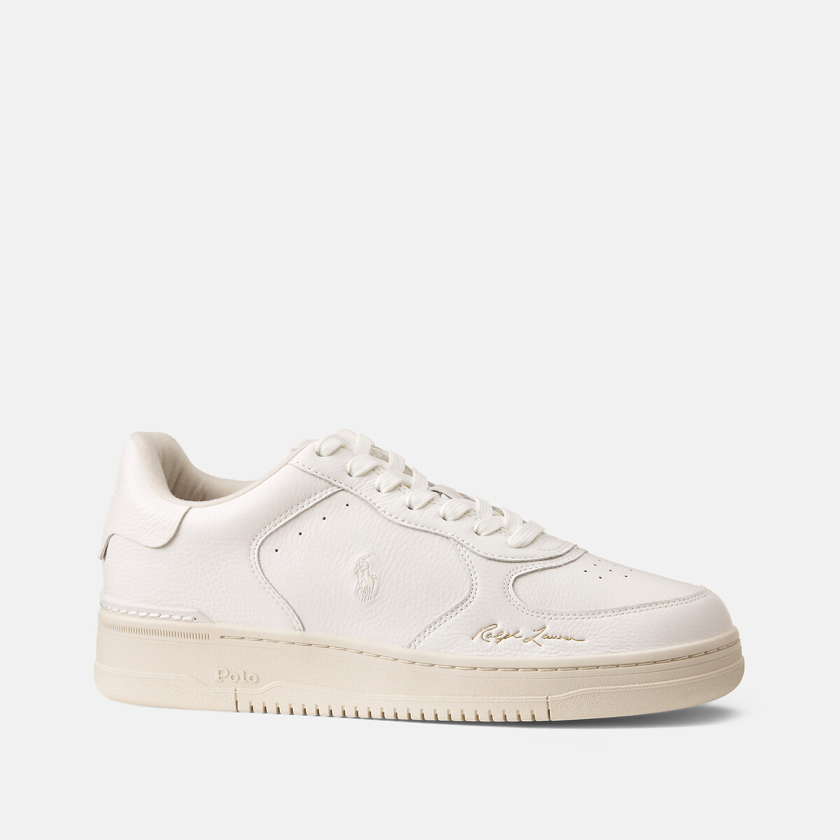 Baskets en cuir, Masters Court Signature blanc, POLO RALPH LAUREN