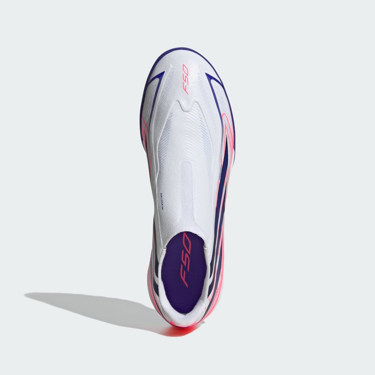 Chaussure De Football Sans Lacets F50 Hyperfast League Turf Chaussure De Football Sans Lacets F50 Hyperfast League Turf cloud white / solar purple / solar turbo, adidas Performance
