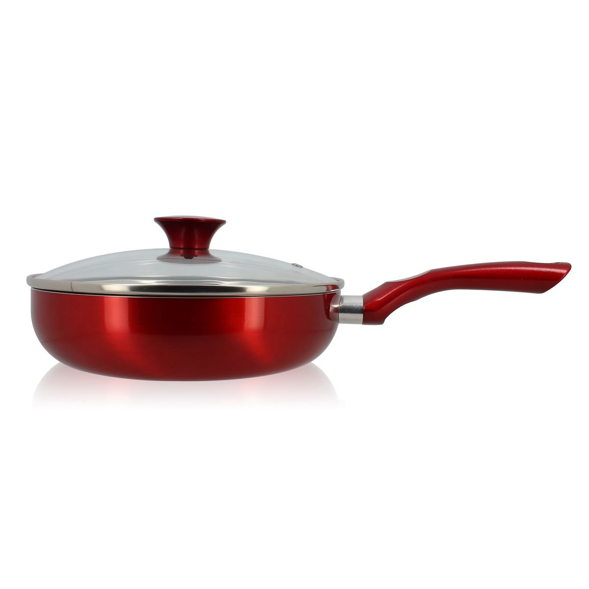 Sauteuse 24cm en aluminium, CERISE rouge, MENASTYL