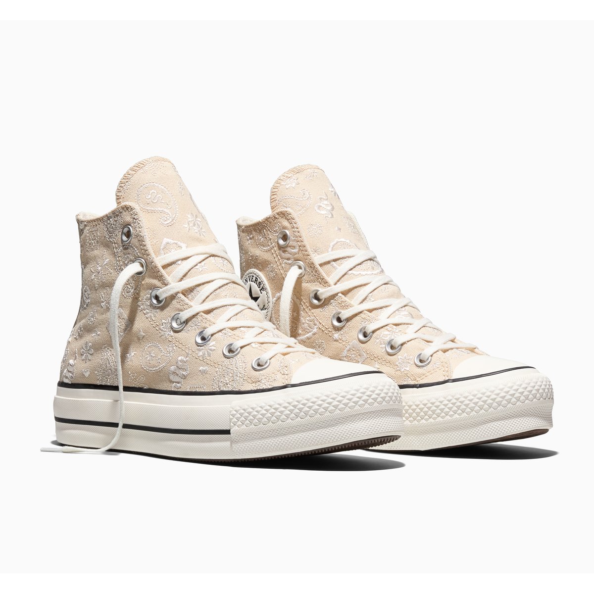 Baskets CHUCK TAYLOR ALL STAR LIFT PLATFORM PAISLEY POP natural ivory/egret/black, CONVERSE
