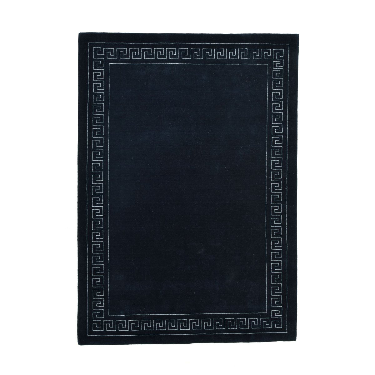 Tapis en laine vierge tissé à la main marine, THEKO