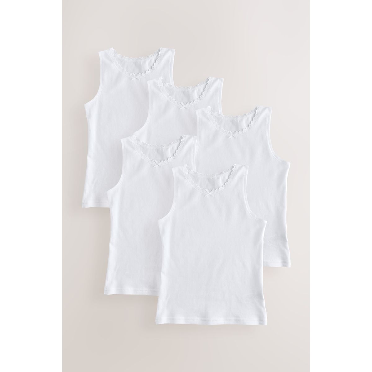 Débardeur blanc bordé de dentelle blanc, NEXT