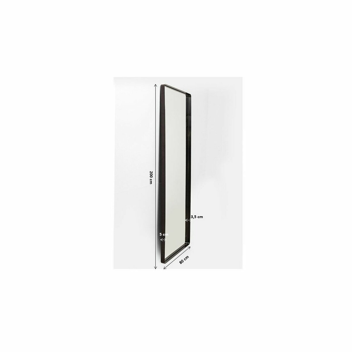 Miroir Ombra MO Soft noir 80x200cm miroir, KARE DESIGN