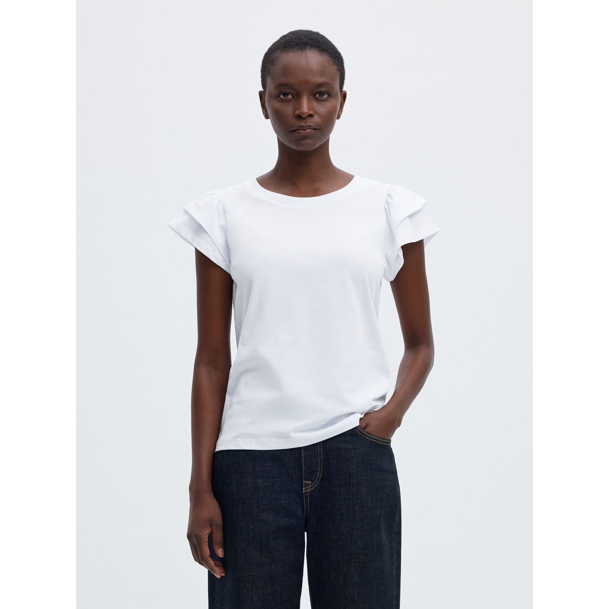 T-Shirt bright white, SELECTED