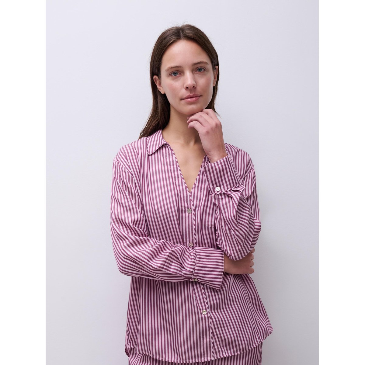 Chemise manches longues MAEL cherry stripes, CHANTELLE