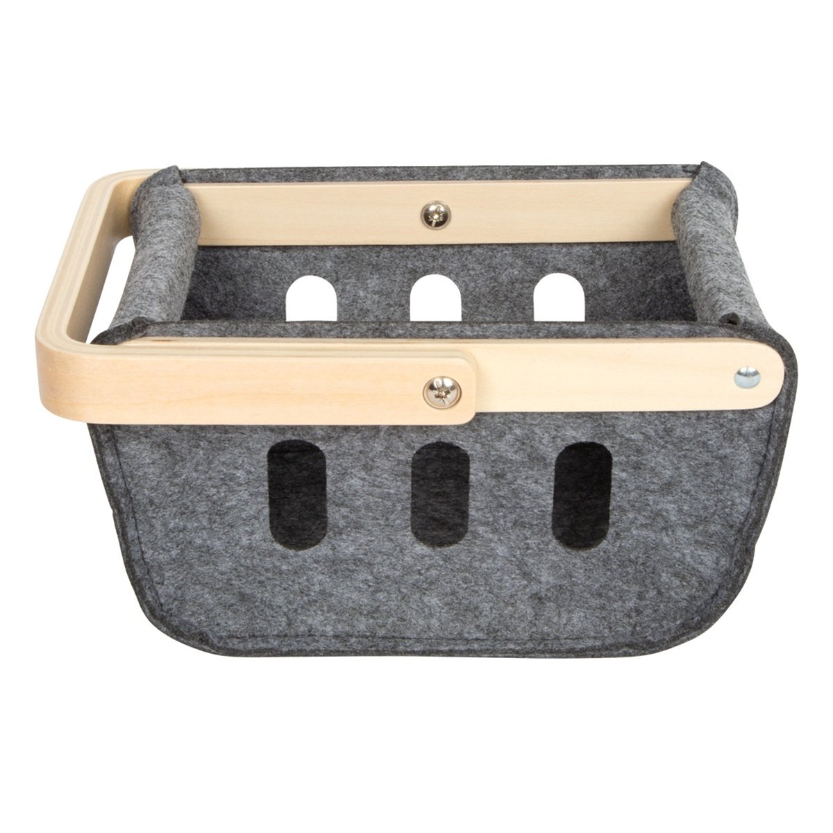 Panier de courses avec des aliments gris, SMALL FOOT COMPANY