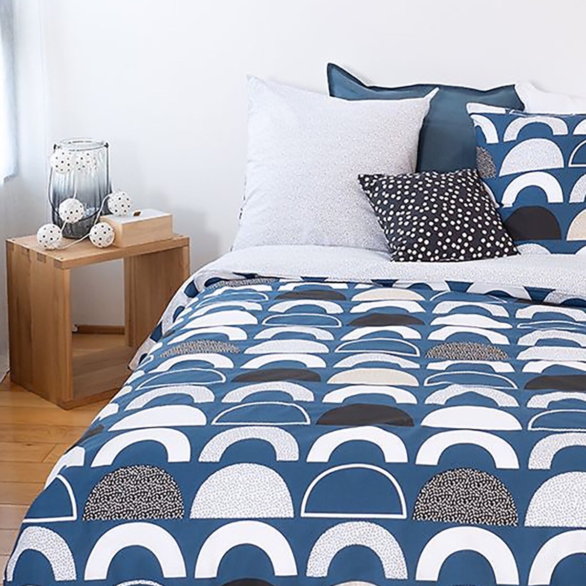 Parure housse de couette coton, Berlioz bleu, C DESIGN HOME TEXTILE