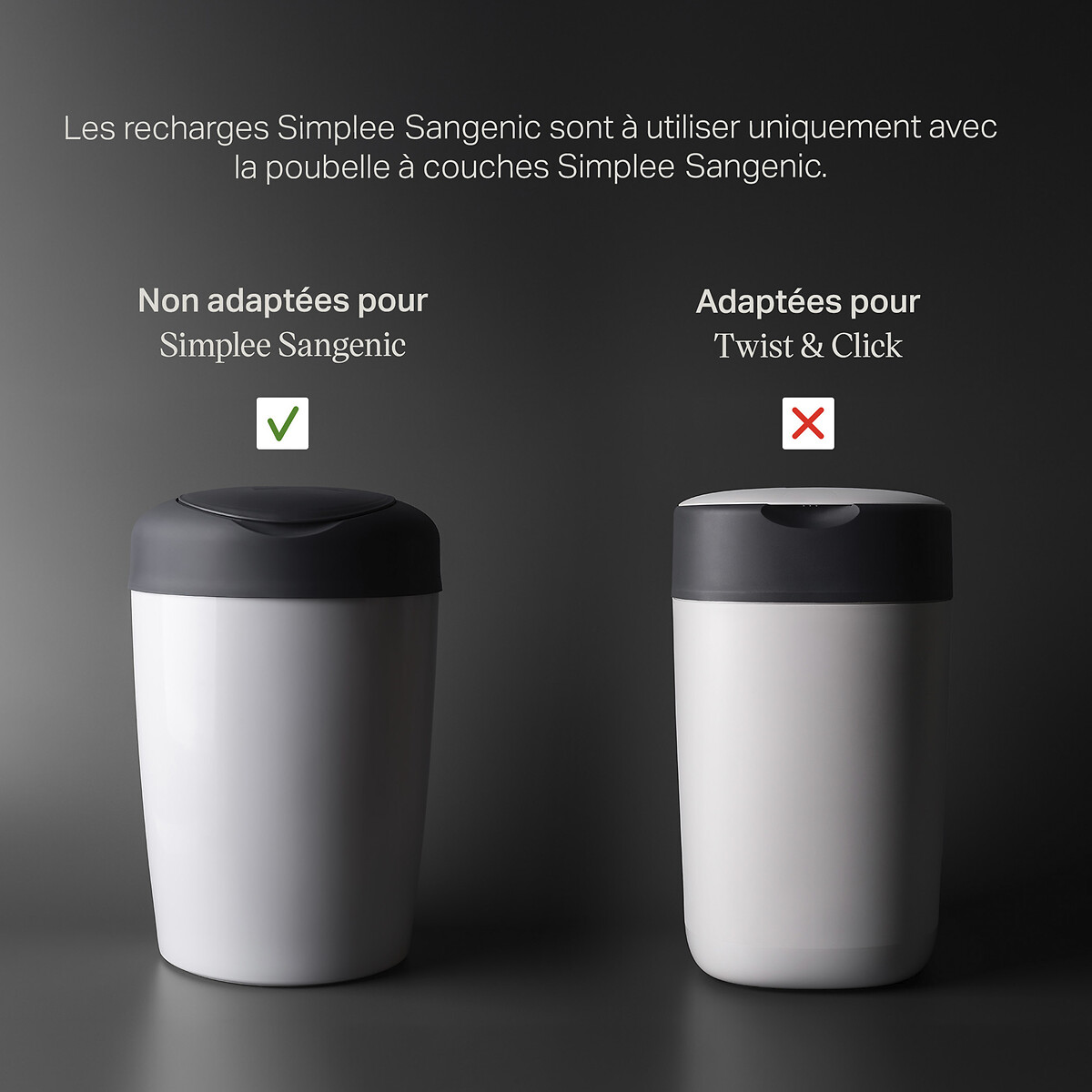 Recharges Poubelle Simplee Lot 3 transparent, TOMMEE TIPPEE