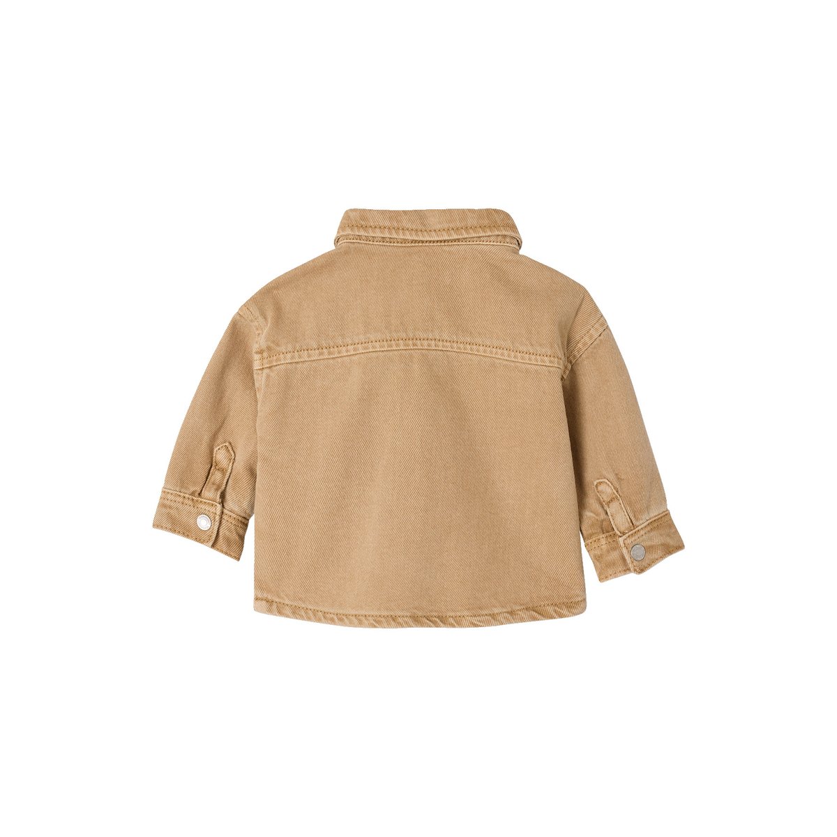 Surchemise bébé pressionnée taupe, VERTBAUDET