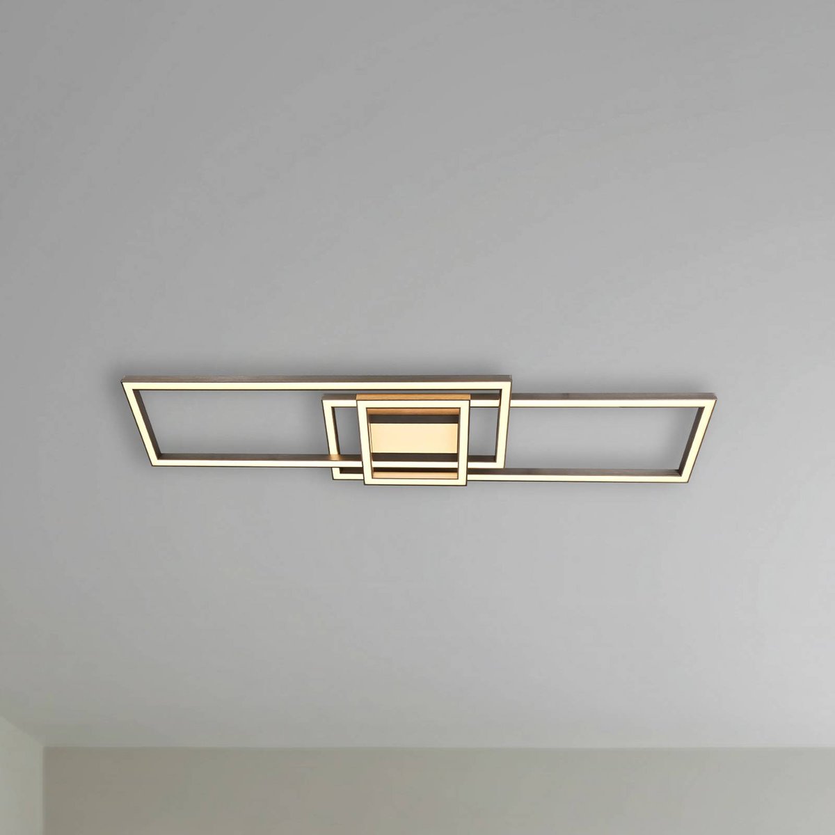 Plafonnier en aluminium moderneLED, Mairin nickel mat, LINDBY