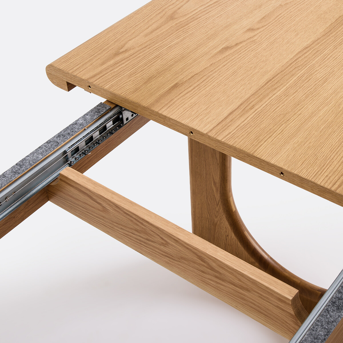 Table à manger, extensible, en chêne et plaqué, 4 à 8 couverts, DOUVE chêne, LA REDOUTE INTERIEURS