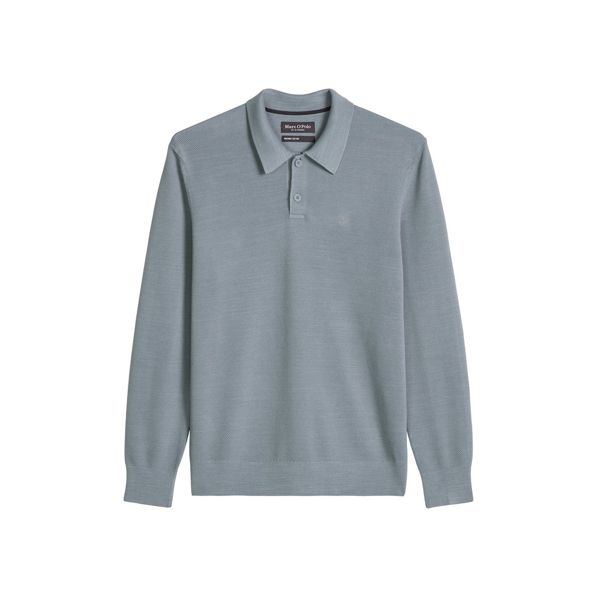 Polo en maille, coupe classique en pur coton biologique gris, MARC O'POLO