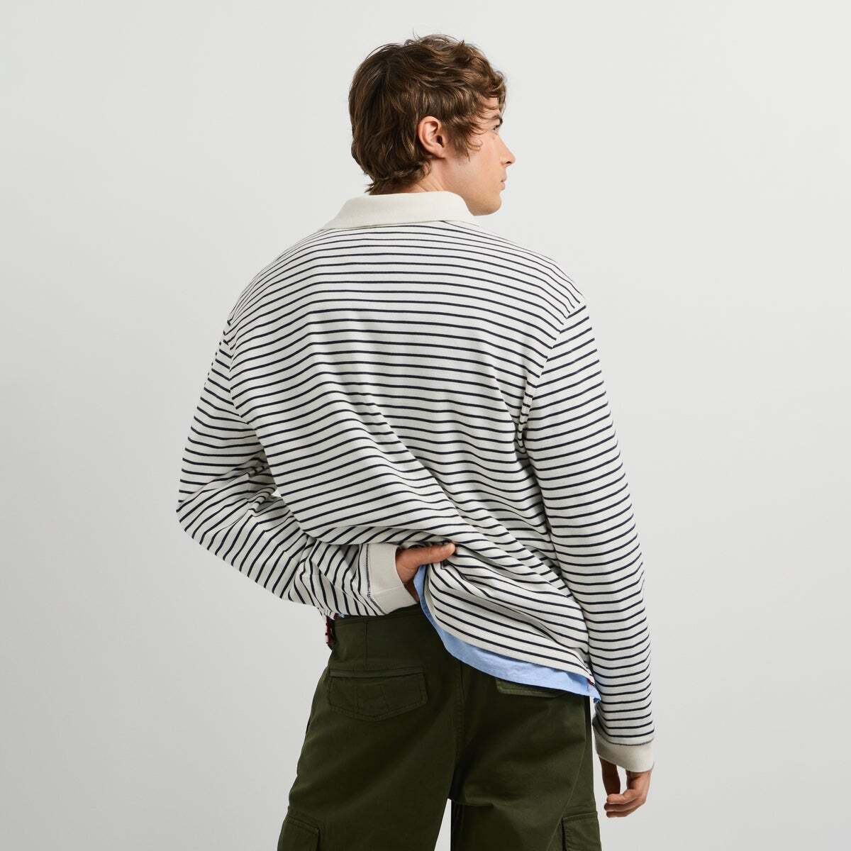Polo Rugby Manches Longues Coupe Casual blanc cassé, PEPE JEANS
