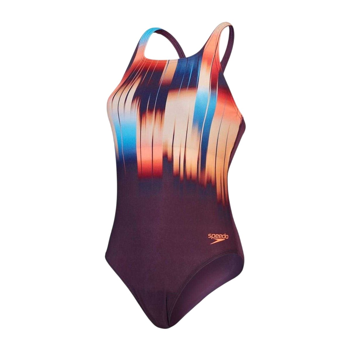 Maillot de bain 1 pièce motif/style imprimé numérique MEDALIST pourpre / rouge, SPEEDO