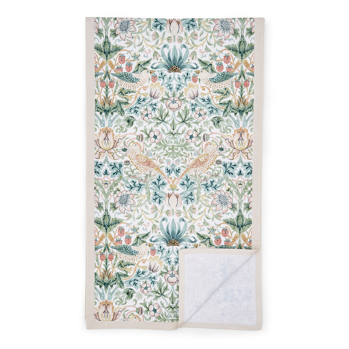 Morris & Co. Strawberry Thief Table Runner - 35x250cm pink, MORRIS & CO.