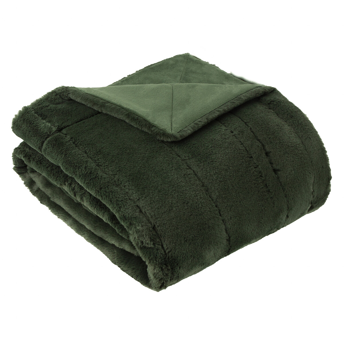 Empress Faux Fur Throw pine green, PAOLETTI