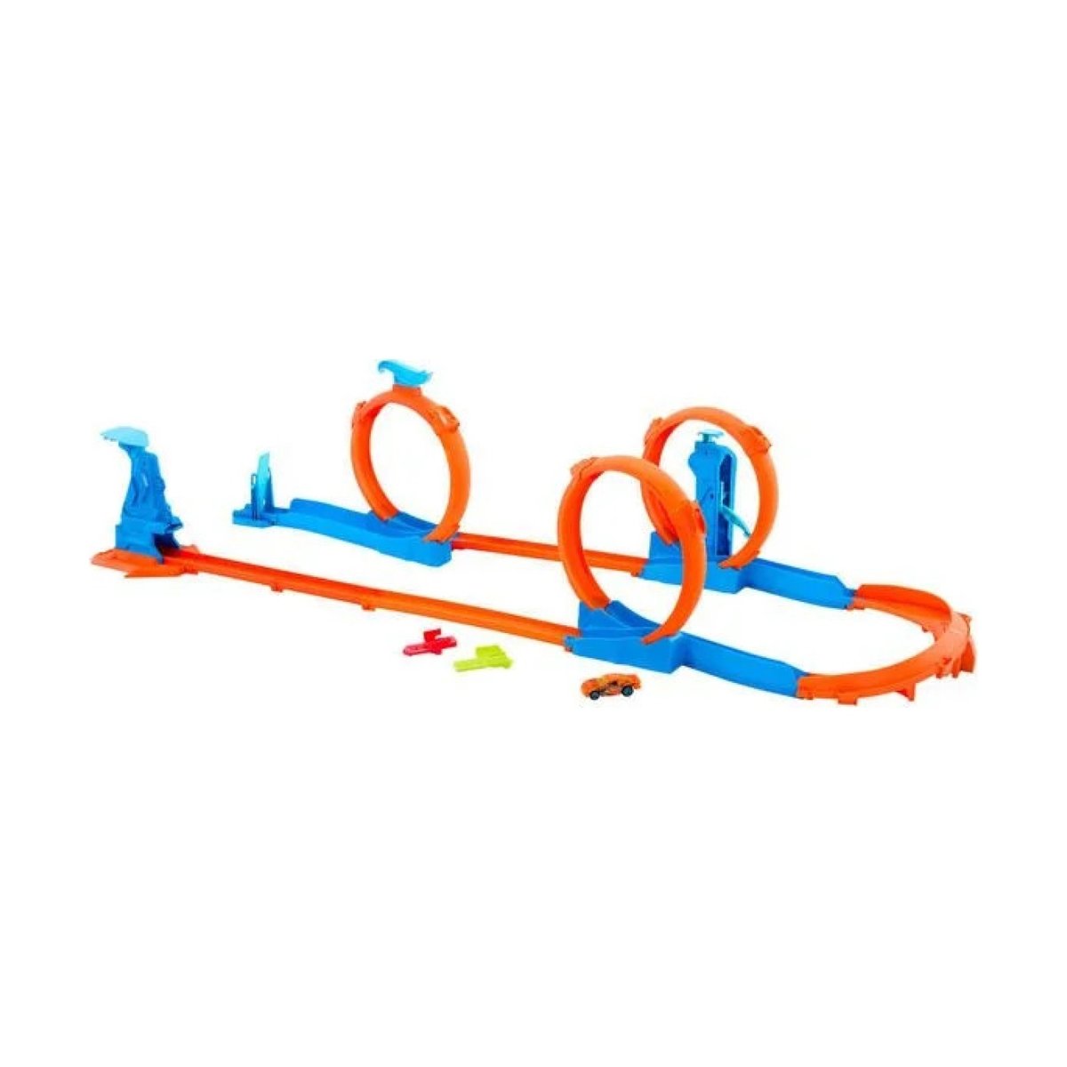 Hot Wheels Track Creator : triple looping multicolore, MATTEL