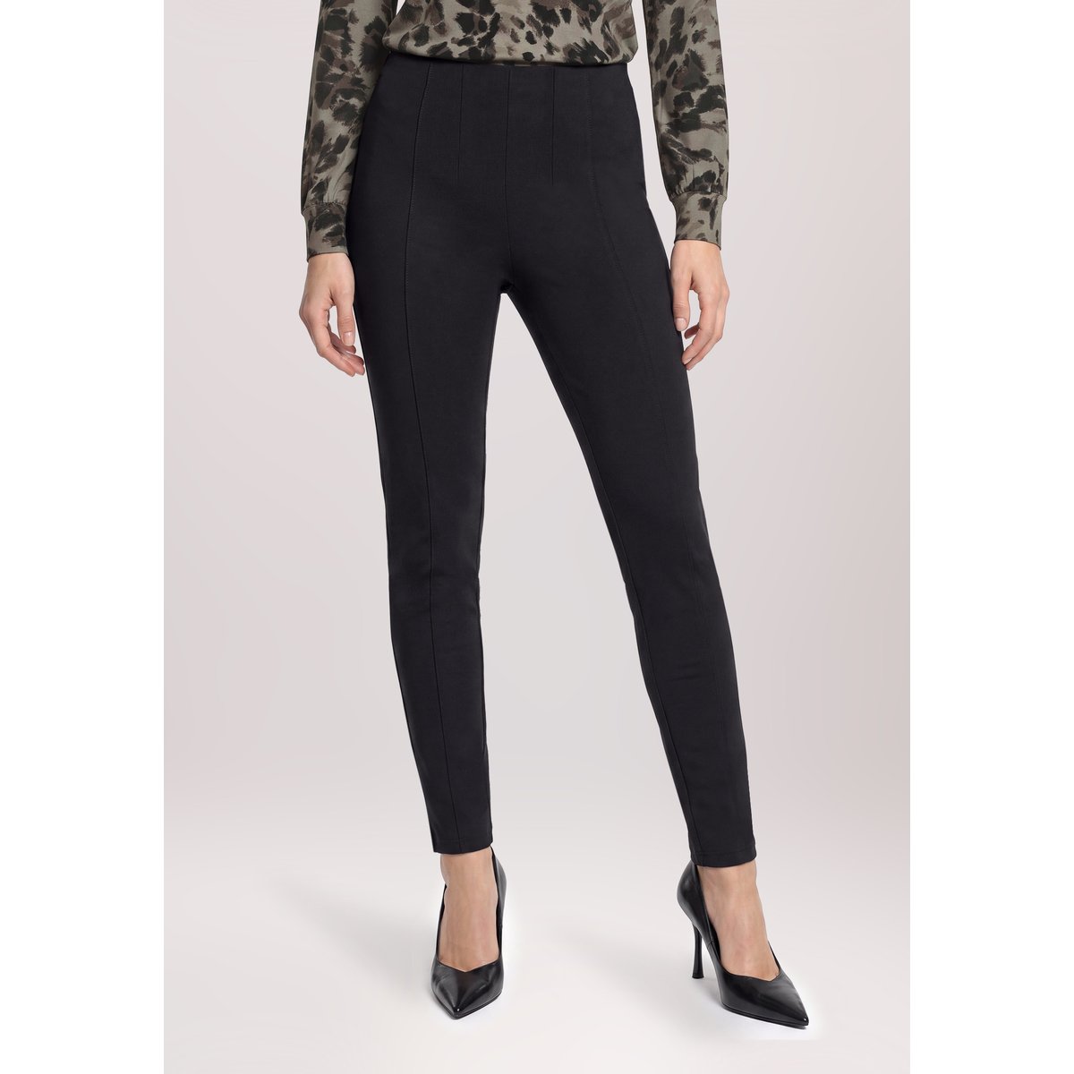 Pantalon stretch à taille élastique noir, BETTY BARCLAY