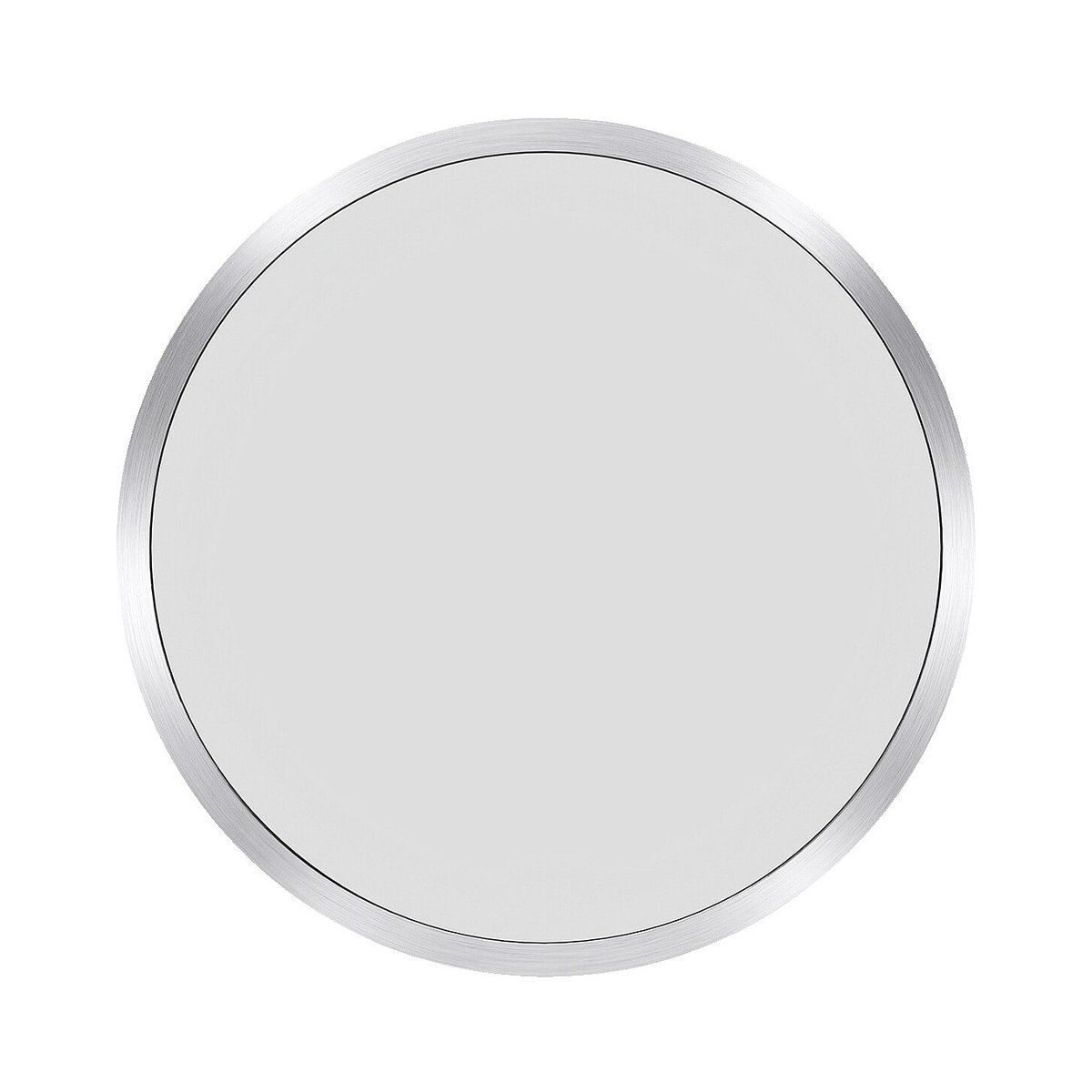 Miroir rond en aluminium ELYO argenté, HABITAT