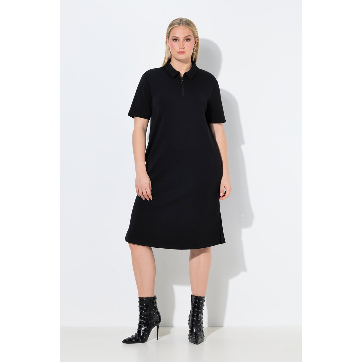 Robe en molleton, modal mélangé noir, ULLA POPKEN