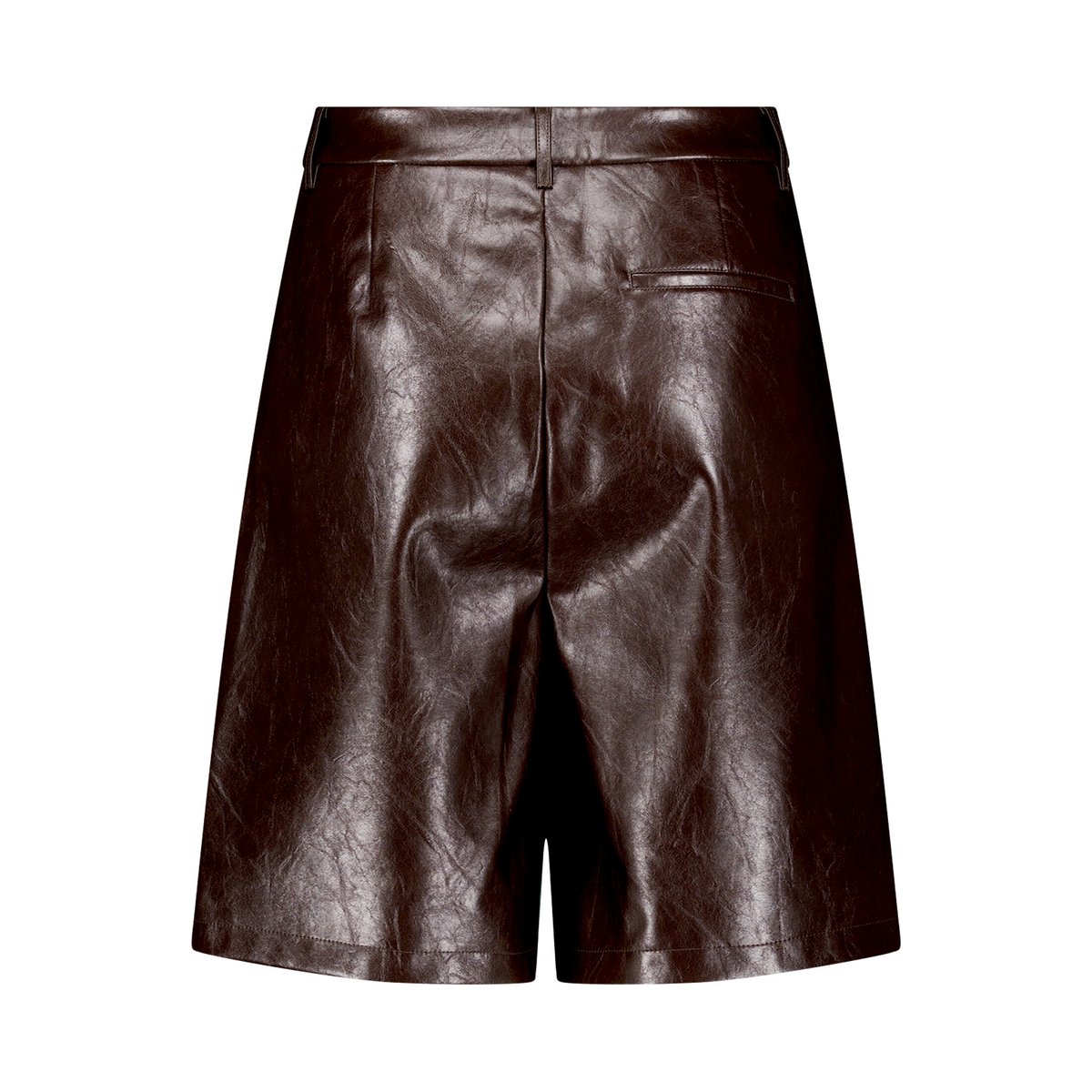 Short en simili cuir à poches deep cognac, CARTOON