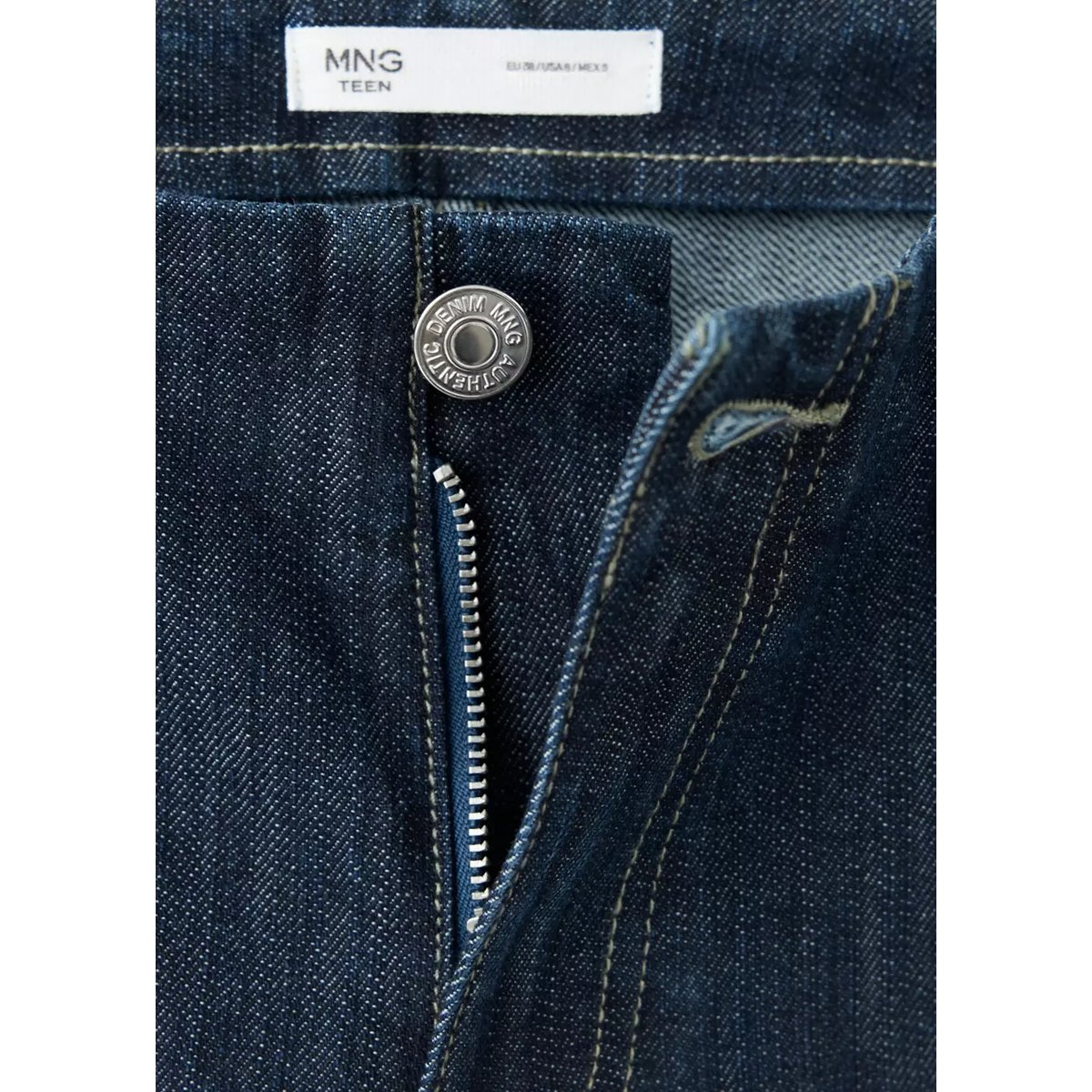 Jean low waist wide leg bleu foncé, MANGO TEEN