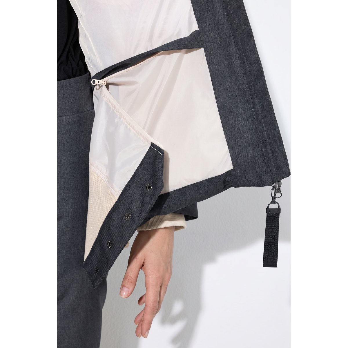 Veste technique HYPRAR, modèle imperméable chiné anthracite, ULLA POPKEN
