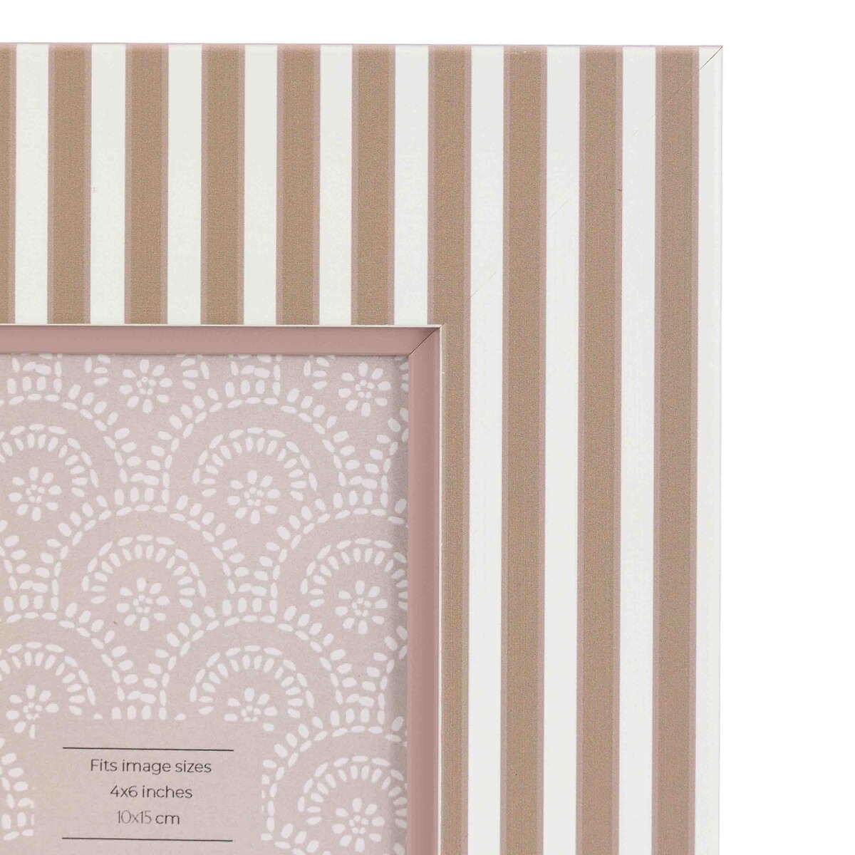 Set of 2 4x6" Stripe Photoframes green, ÉDITÉ