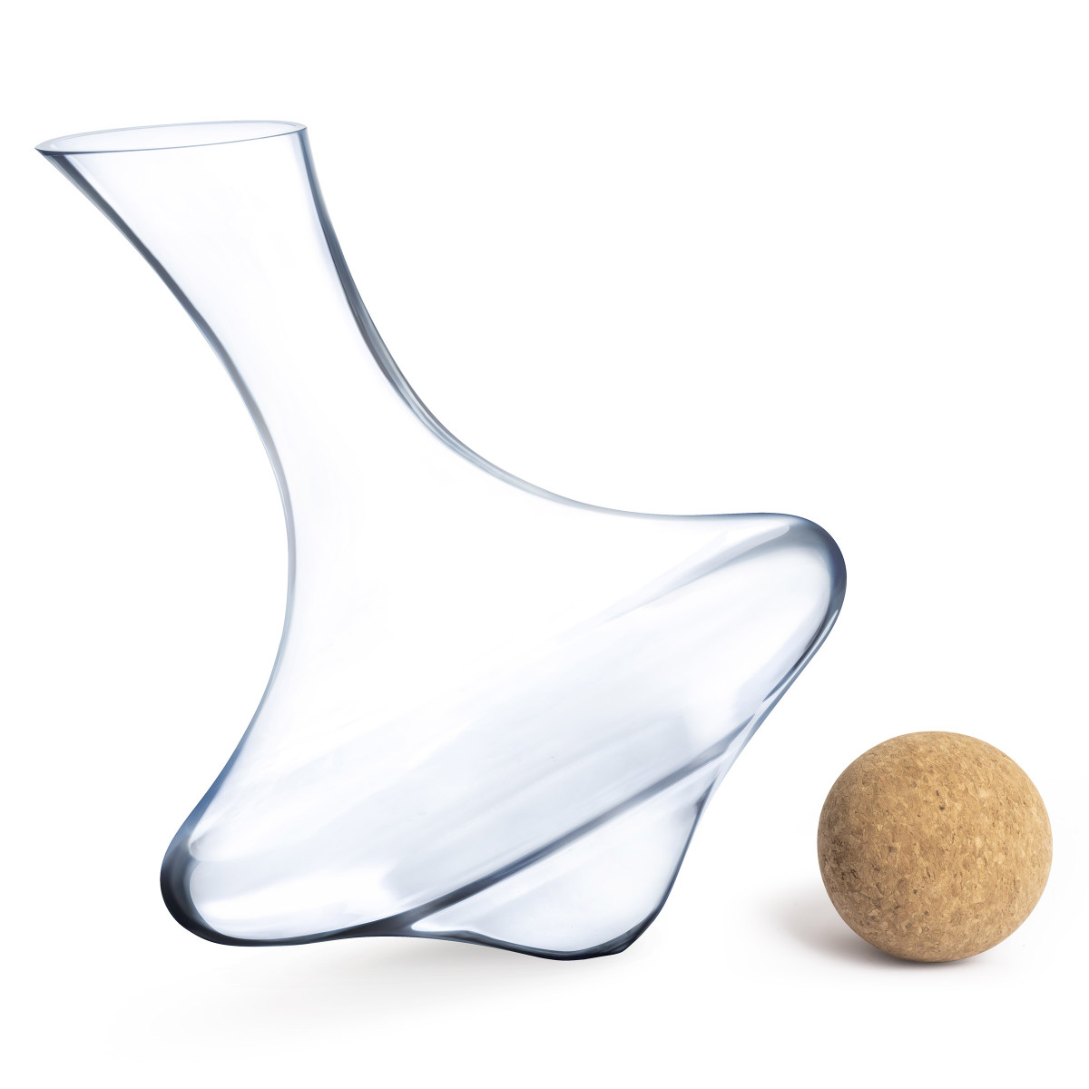 Carafe 1.3 L avec bouchon en bois - TOUPIE transparent, COUZON