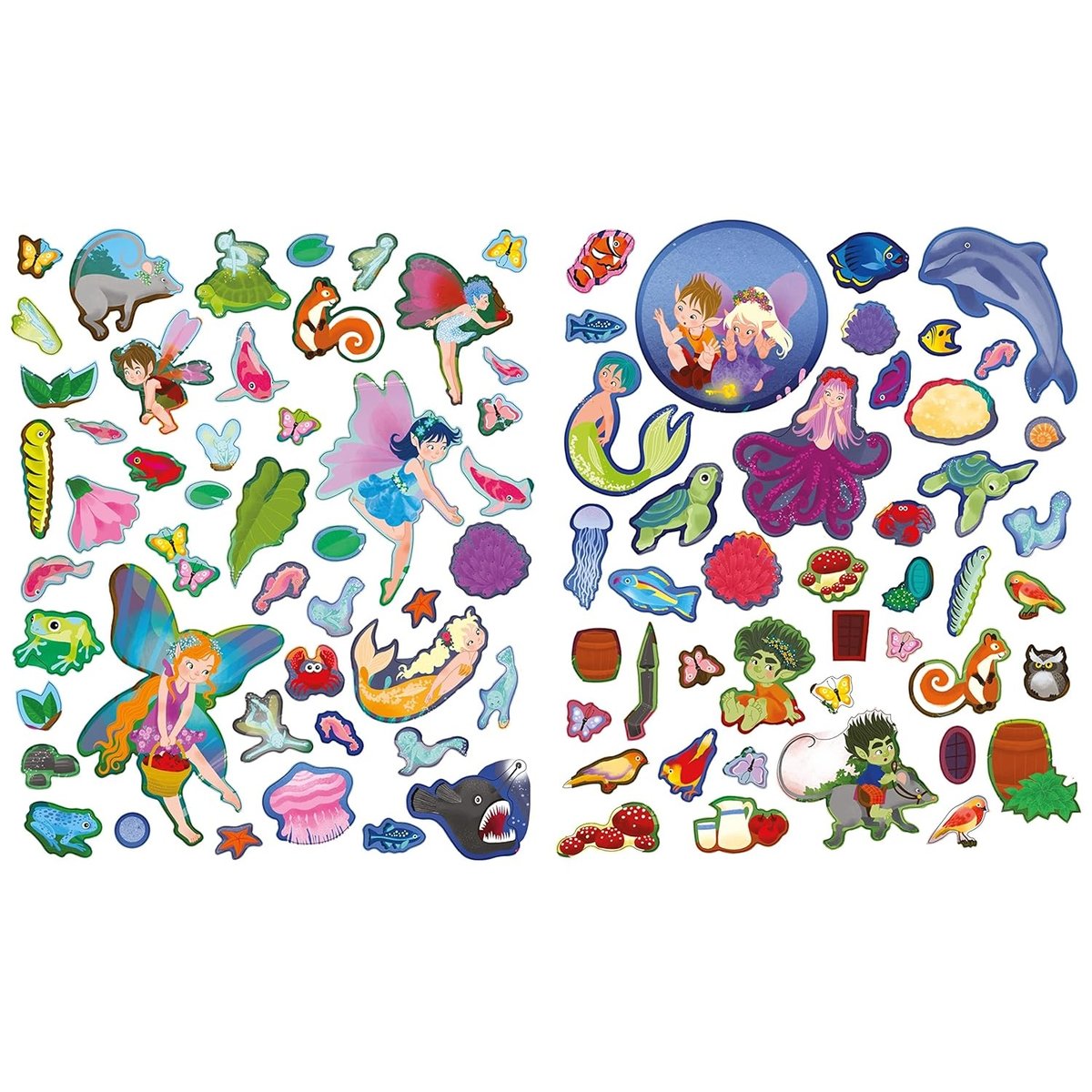 400 autocollants Les mondes magiques violet, PICCOLIA EDITIONS