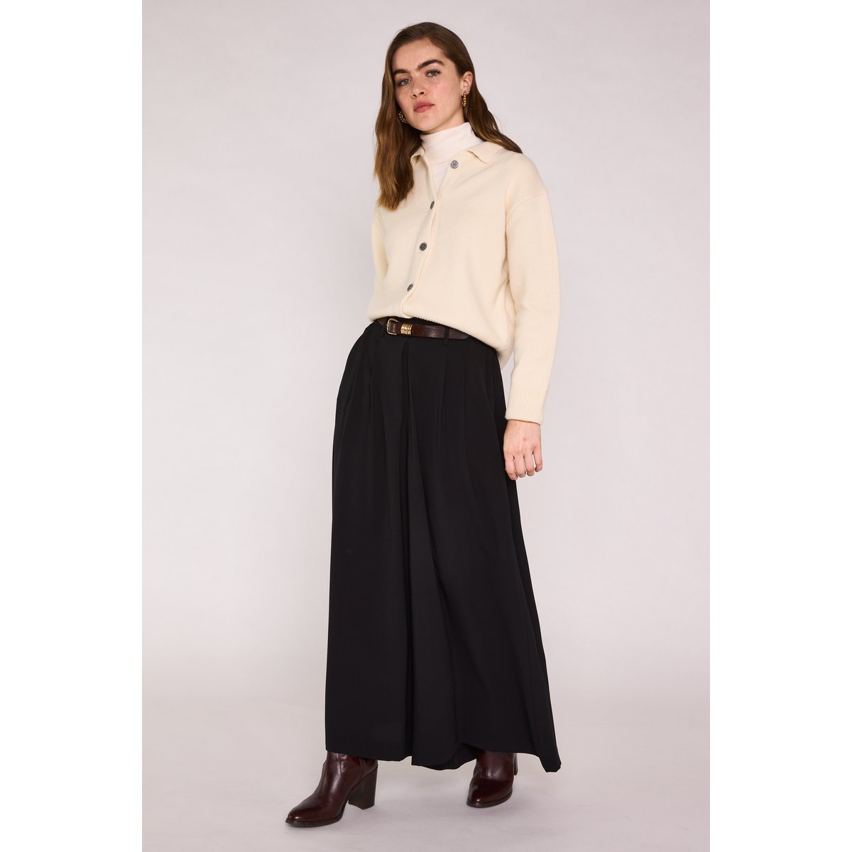 Pantalon large TATIANA noir, Maison 123