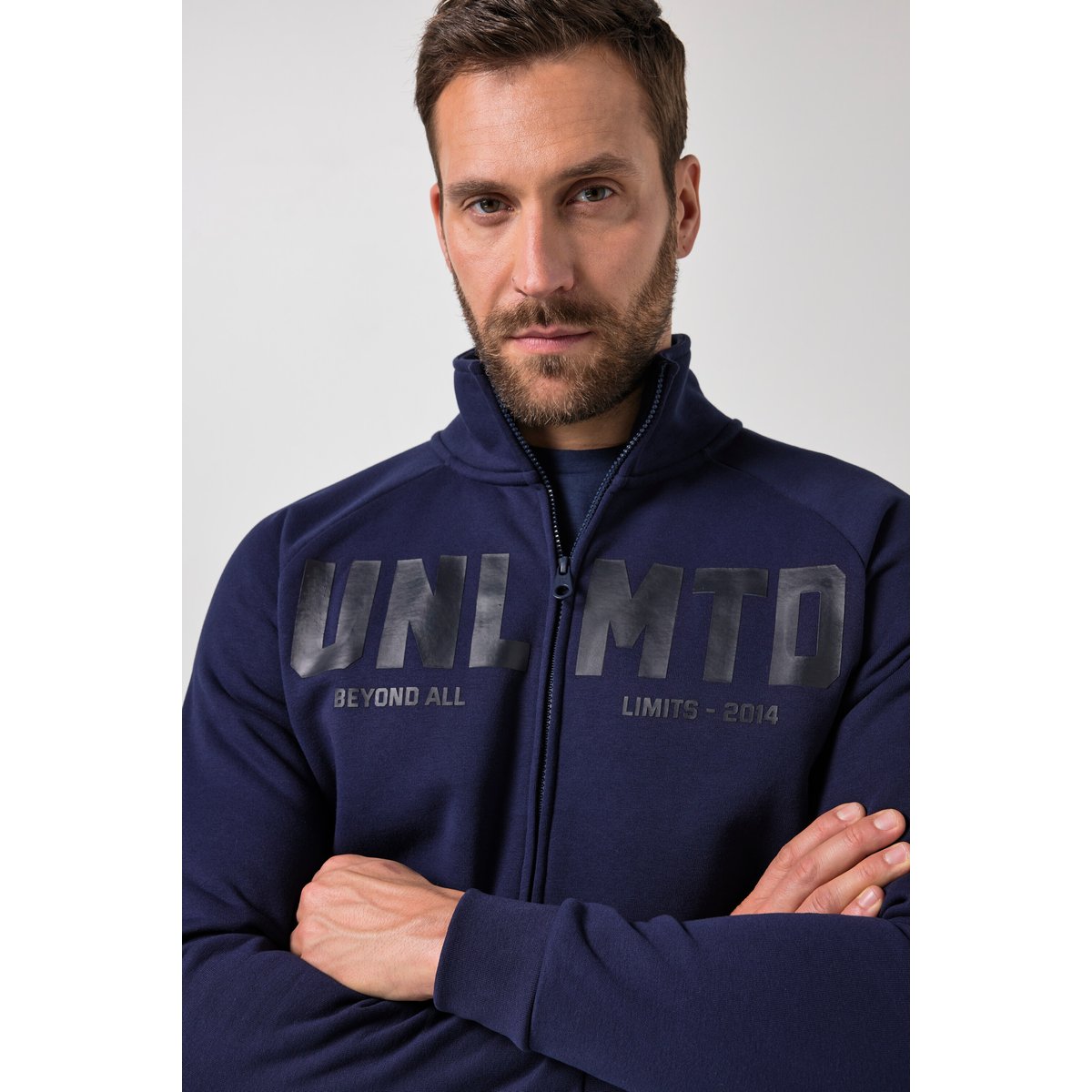 Veste en molleton, col montant marine, JP1880