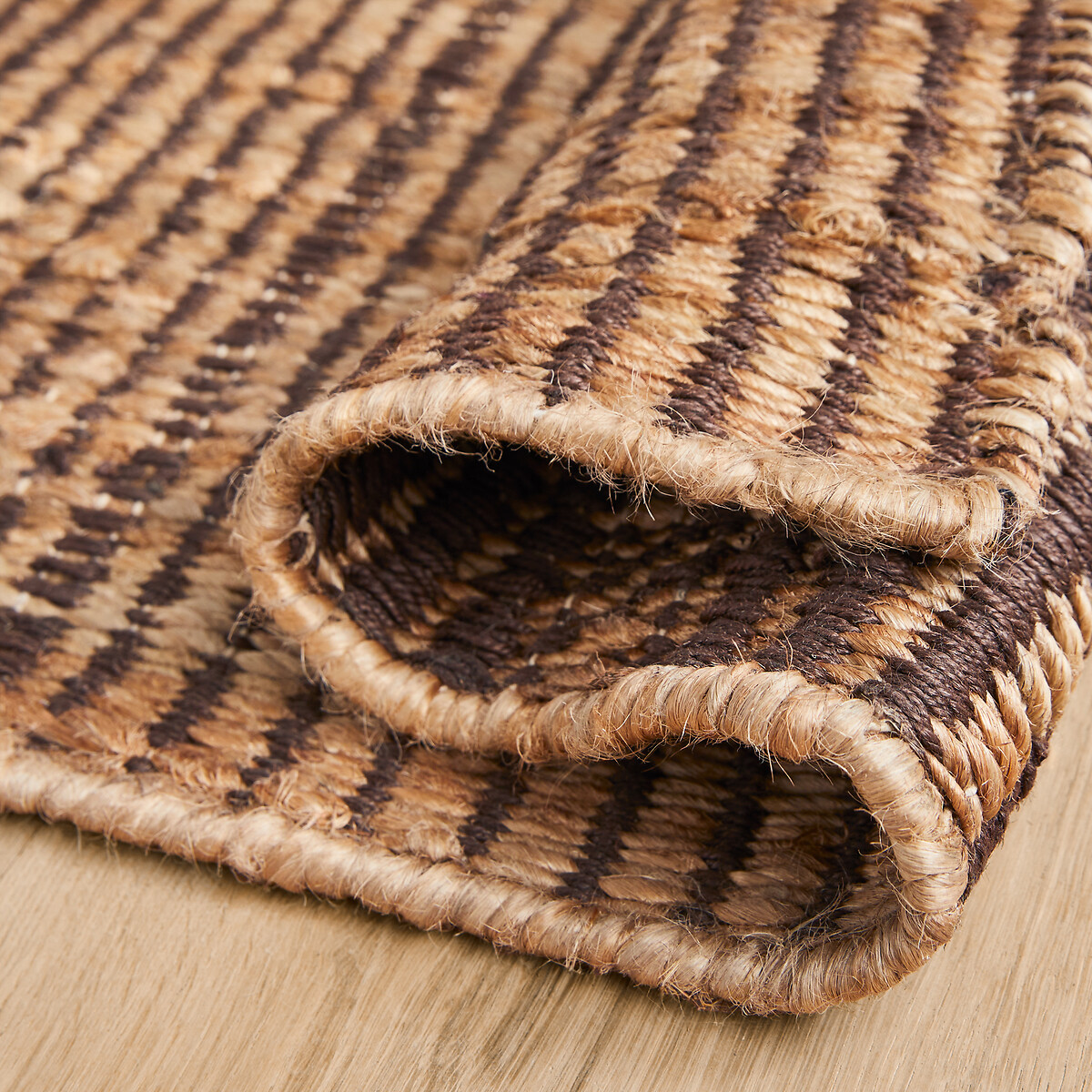 Tapis natte tissé jute et coton, Jutiss naturel, AM.PM
