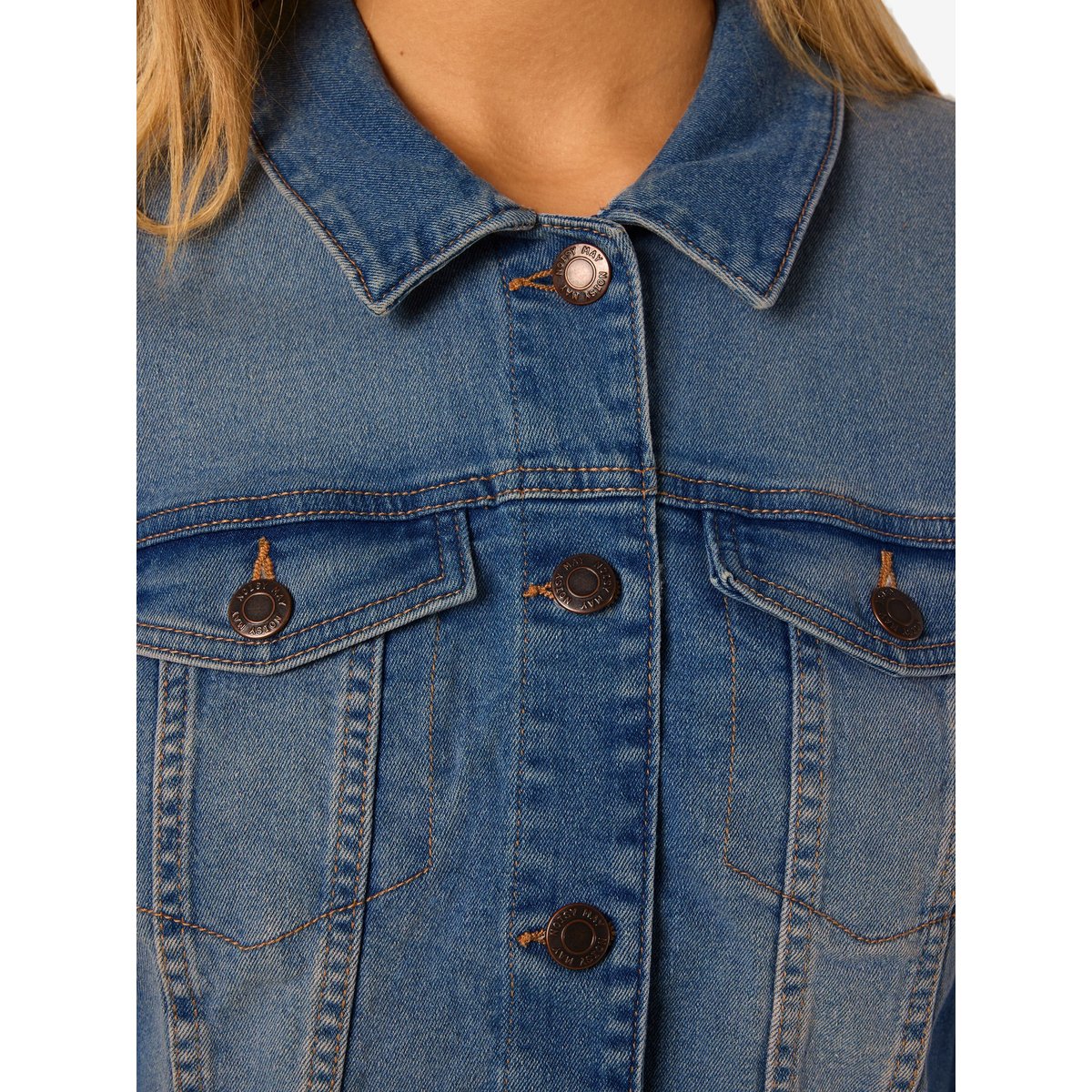 Veste en jean boutonnée medium blue denim, NOISY MAY