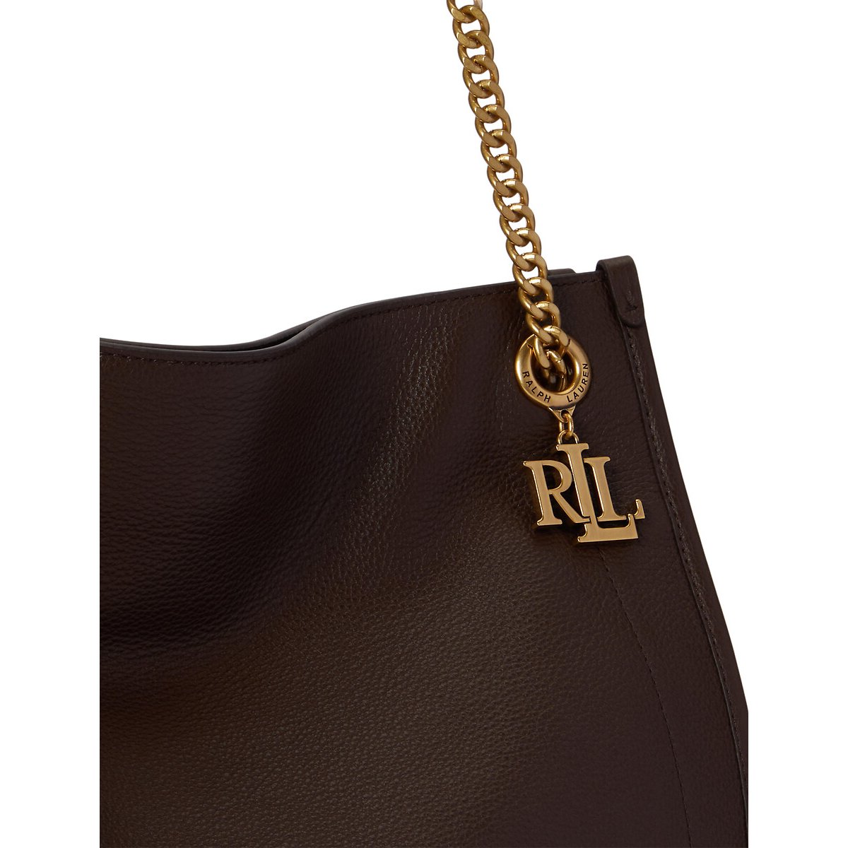 Bradley Large Leather Handbag brown, LAUREN RALPH LAUREN