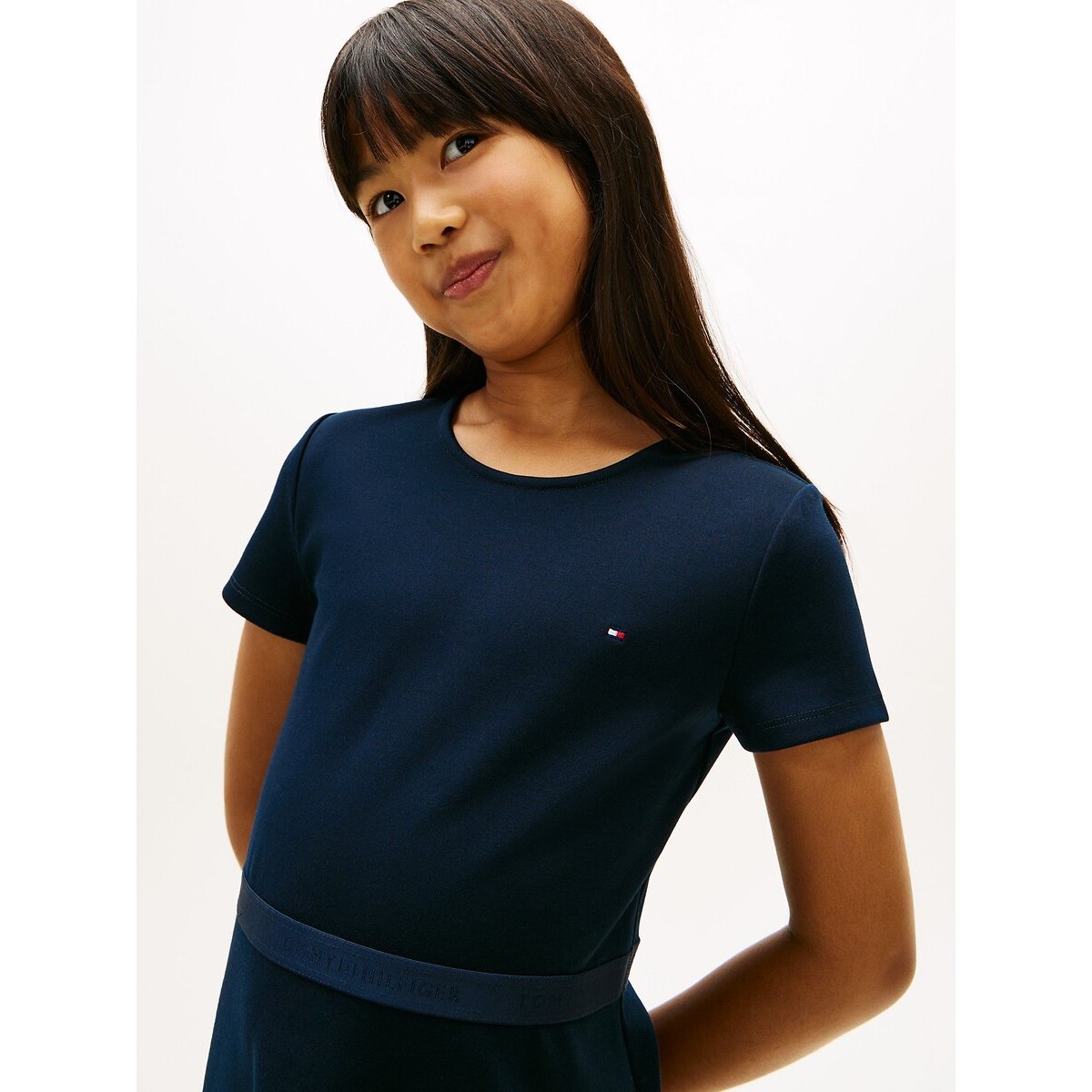 Short Sleeve Dress navy blue, TOMMY HILFIGER
